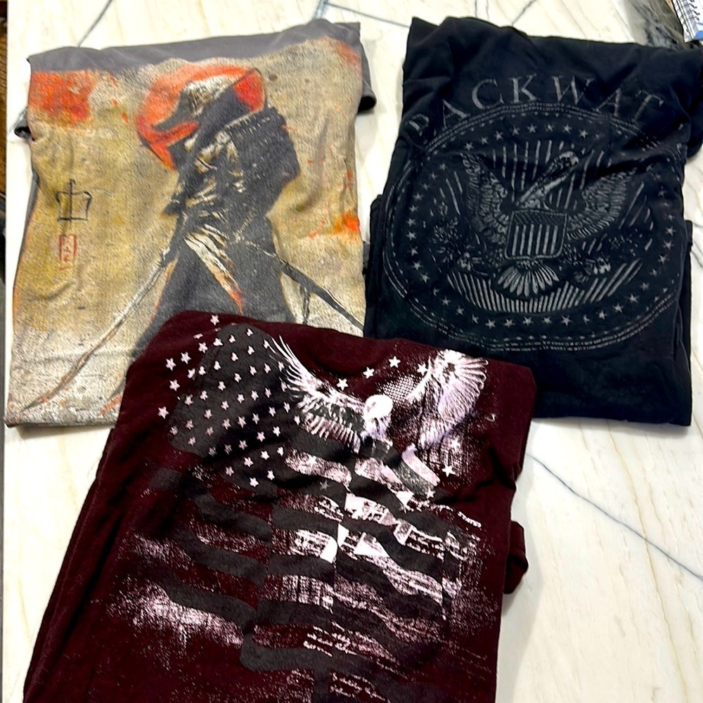 Mens graphic T-shirt’s 3 pack size L